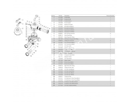 Фильтр Aquaviva S800 (24 м3/ч, D820) для бассейна
