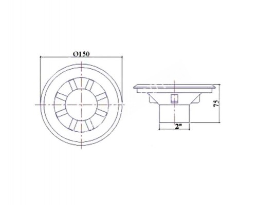 Форсунка под лайнер донная KRIPSOL BIFL.C для бассейна