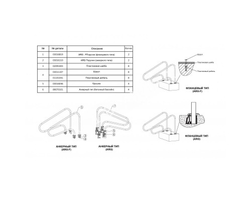 Поручень для бассейна Aquaviva ARG-F - надежность и стиль в вашем бассейне