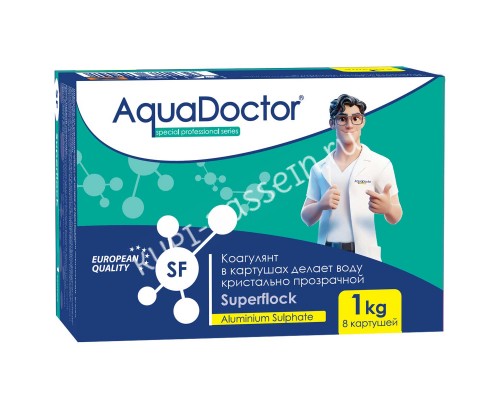 Коагулирующее средство в картушах AquaDoctor Superflock для бассейна