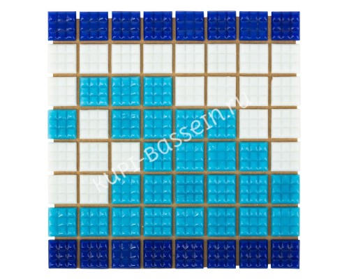 Фриз Волна из стеклянной мозаики Aquaviva U-37 для бассейна