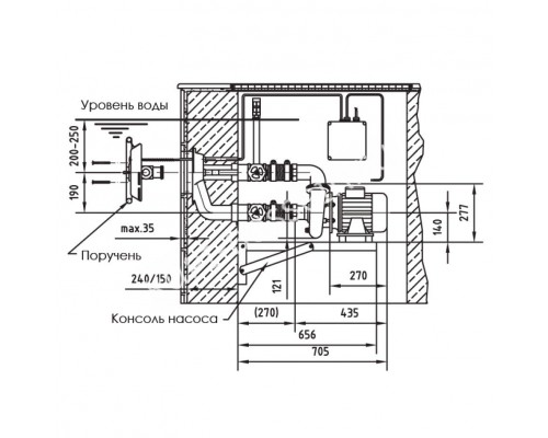 Противоток Fitstar Taifun 7620020 для бассейна, насос, блок упр., фитинги