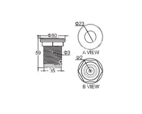 Кнопка Aquaviva для гидромассажа резьбовая EM1845