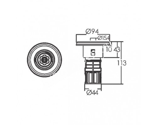 Форсунка Aquaviva гидромассажная EM0044 для бассейна