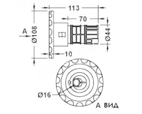 Форсунка Aquaviva гидромассажная с вращением EM0018 для бассейна