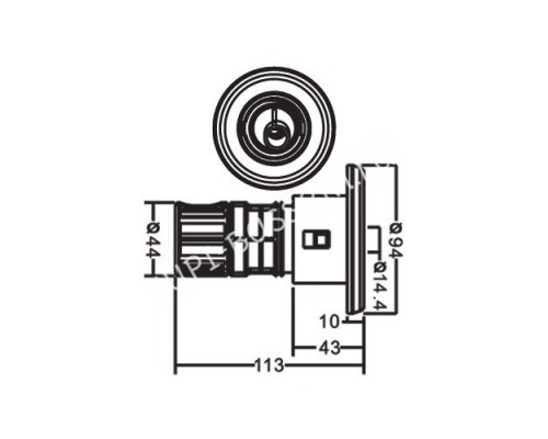 Форсунка Aquaviva гидромассажная с вращением EM0048 для бассейна