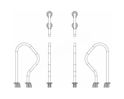 Поручень Aquaviva ARV (верхняя часть лестницы) для бассейна