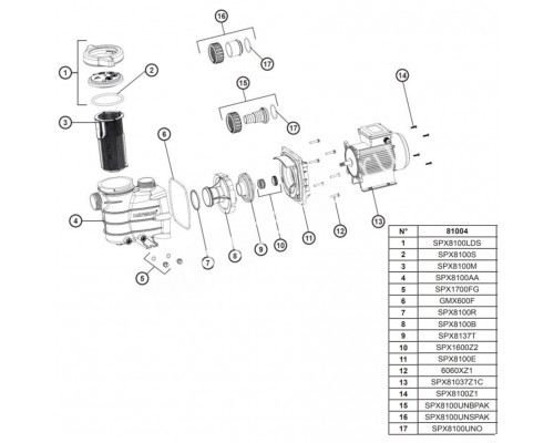 Насос Hayward PL 81004 (220В, 10.8 м3/ч, 0.5HP) для бассейна