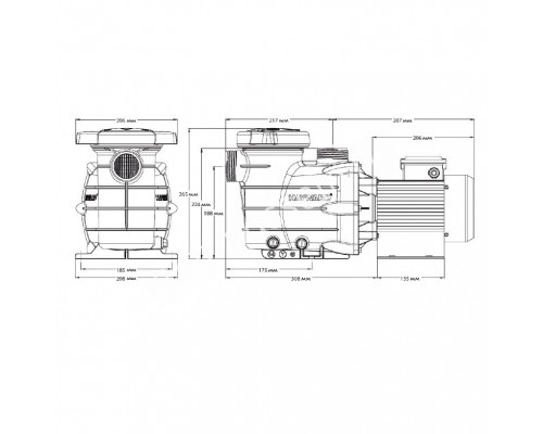 Насос Hayward PL 81006 (220В, 15 м3/ч, 1HP) для бассейна