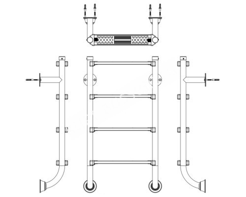 Лестница Aquaviva BHL415-SR (4 ступени) для бассейна