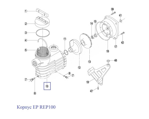 Корпус насоса Kripsol EP - Rep 100.A / RBH0010.04R (RPUM0010.04R)