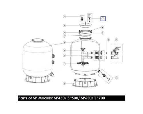 Манометр Aquaviva PPG50 06021009 пластик
