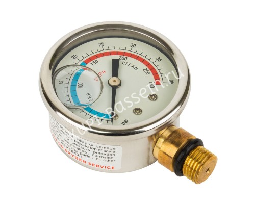 Манометр Aquaviva (06011032), стальной, боковое