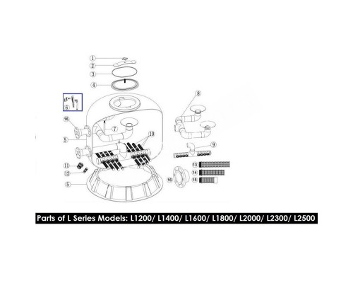 Манометр сдвоенный для фильтров L 1200-1600 Aquaviva 89012801