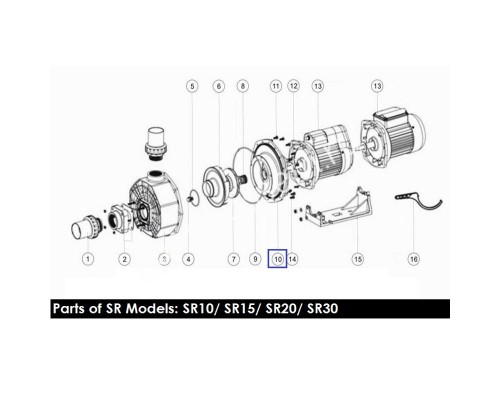Фланец насоса Aquaviva SB/SR 01021013