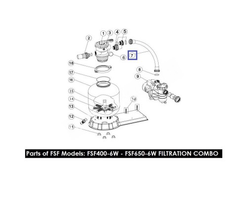 Шланг подключения фильтрационной установки Aquaviva для бассейна FSF400 89032103