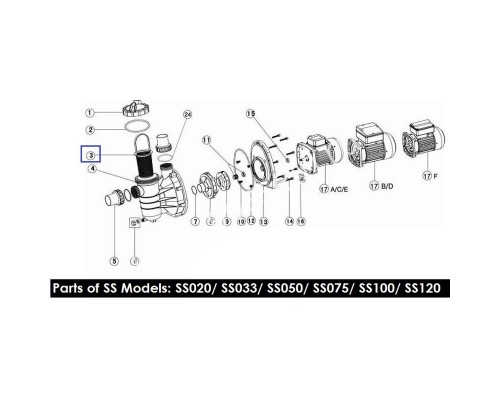 Корзинка префильтра Aquaviva SS 89022401/01112051