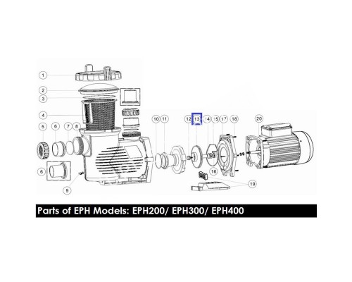Крыльчатка  для насоса Aquaviva EPH300 01311048