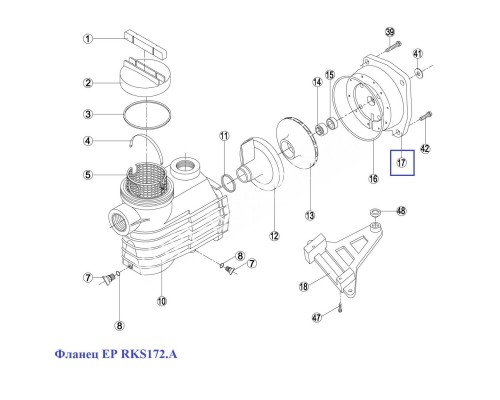Крышка задняя (фланец) насоса KNG, KS, EP - RKS 172.A/ RBH0008.02R (RPUM0017.02R) Крышка задняя (фланец) насоса KNG, KS, EP - RKS 172.A/ RBH0008.02R (RPUM0017.02R)