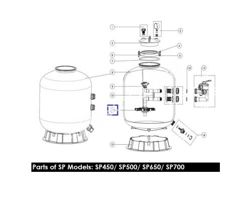 Сепаратор фильтра Aquaviva (01172008) 126 мм