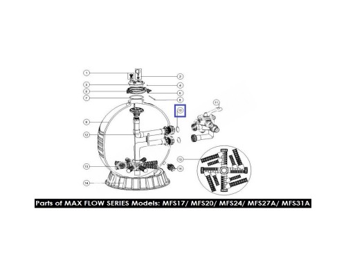 Уплотнительное кольцо муфты Aquaviva (02011003)
