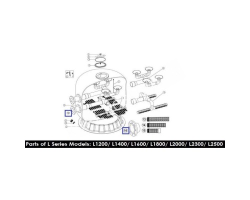 Фланец соединительный для Aquaviva L2300-2500 (1151099) Фланец соединительный для Aquaviva L2300-2500 (1151099)
