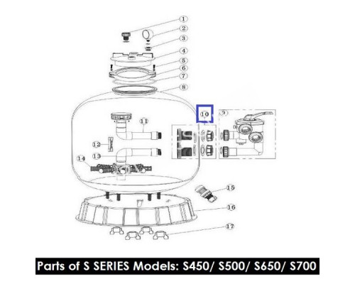Муфта накидная 1,5" для фильтров Aquaviva серии S (89010707)