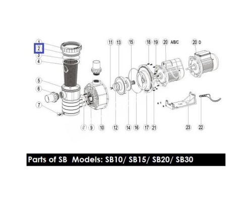 Крышка для насоса Aquaviva серии SB (1041022)