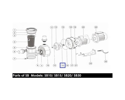 Крыльчатка для насоса Aquaviva SB15 (1311005) Крыльчатка для насоса Aquaviva SB15 (1311005)