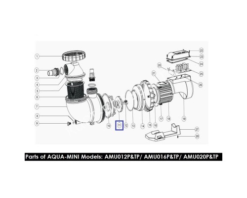 Крыльчатка для насоса AquaViva AMU020TP/AMU020P (1311044)