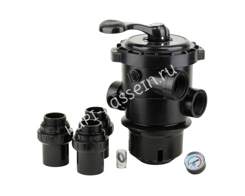 Кран шестиходовой Aquaviva 2'' (верхнее подключение) для фильтров серии V