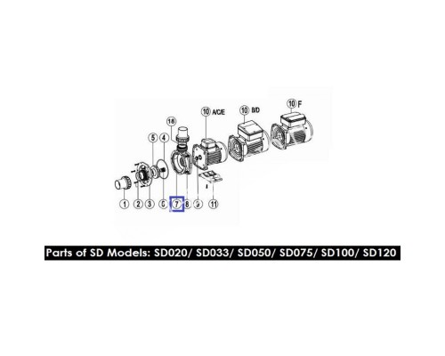 Корпус для насоса Aquaviva серии SD/SQ/ST (1021024)
