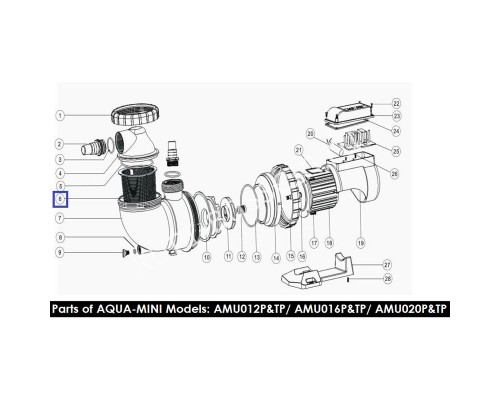 Корзинка префильтра насоса AquaViva  AMU (1111104)
