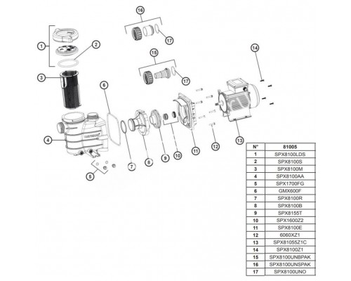 Насос Hayward PL 81005E2 (220V, пф, 13m3/h*8m, 0,75kW, 0,75HP) Насос Hayward PL 81005E2 (220V, пф, 13m3/h*8m, 0,75kW, 0,75HP)