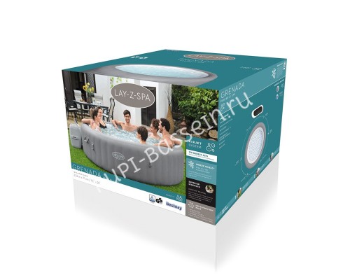 Аэромассажный бассейн Bestway Lay-Z-SPA 60135 Grenada Airjet (236х71) Аэромассажный бассейн Bestway Lay-Z-SPA 60135 Grenada Airjet (236х71)