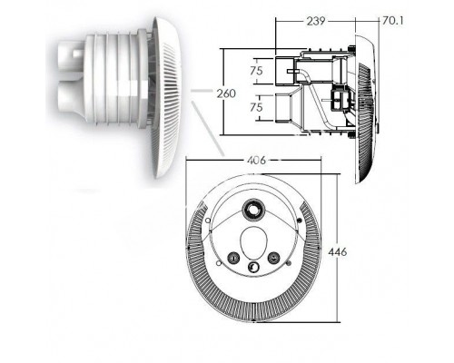 Противоток AquaViva WTB300T Kit (380V, LED, 60m3, 3kW, 4HP) вал AISI 316