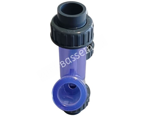 Фильтр сетчатый d20 ПВХ прозрачный корпус уплотнения EPDM