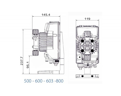 Насос-дозатор TEKNA EVO TPG600 7 л/ч 20 бар SEKO (TPG600NHH0000)