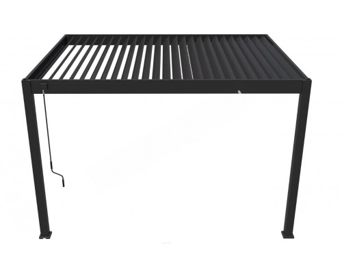 Пергола Aquaviva Модерн отдельностоящая (ручное управление ламелями) 3X3м RAL 7015 (Антрацит)