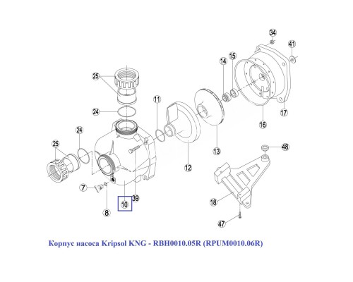 Корпуc насоса Kripsol KNG - RBH0010.05R (RPUM0010.06R) Корпуc насоса Kripsol KNG - RBH0010.05R (RPUM0010.06R)