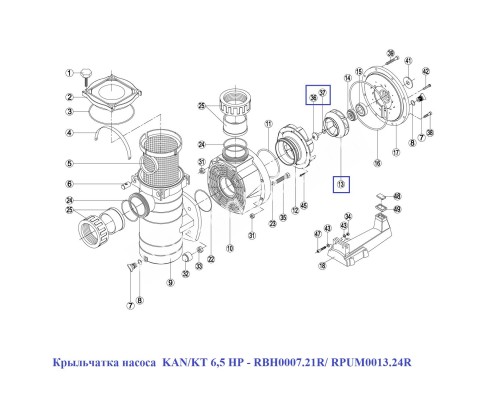 Крыльчатка насоса  KAN/KT 6