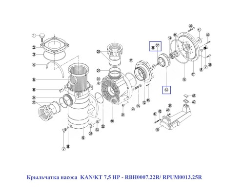 Крыльчатка насоса  KAN/KT 7