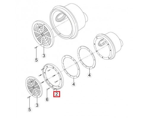 Фланец-кольцо донного слива Kripsol SRPL (RRP020.A/R1232020.0) для бассейна