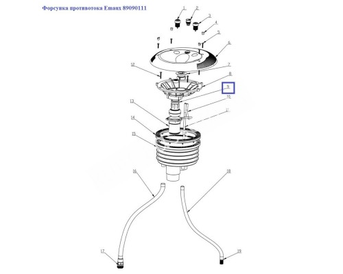 Форсунка противотока Aquaviva 89090111 для бассейна