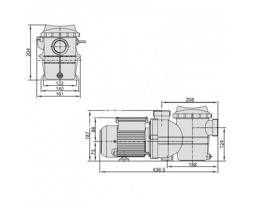 Насос Aquaviva LX SMP020M (220В, 7 м3/ч, 0.35НР) для бассейна