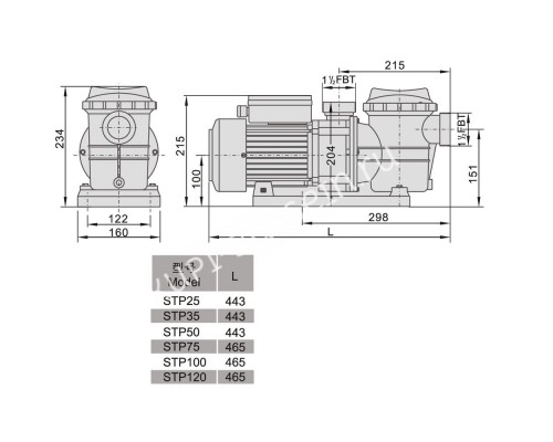 Насос Aquaviva LX STP100M (220В, 10 м3/ч, 1HP) для бассейна