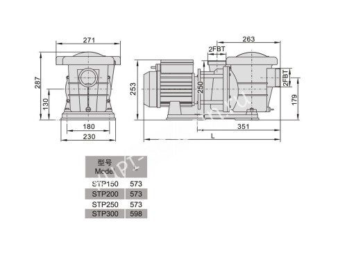 Насос Aquaviva LX STP300M (220В, 30 м3/ч, 3HP) для бассейна
