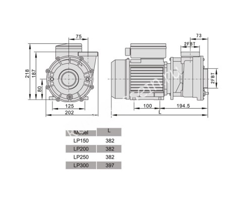 Насос Aquaviva LX LP250M (220В, 30 м3/ч, 2.5НР) для бассейна Насос Aquaviva LX LP250M (220В, 30 м3/ч, 2.5НР) для бассейна