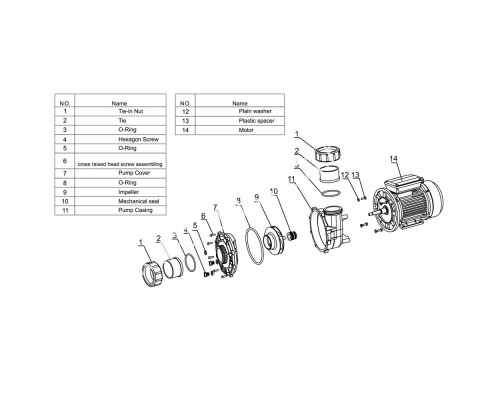 Насос Aquaviva LX LP250T (380В, 30 м3/ч, 2.5НР) для бассейна