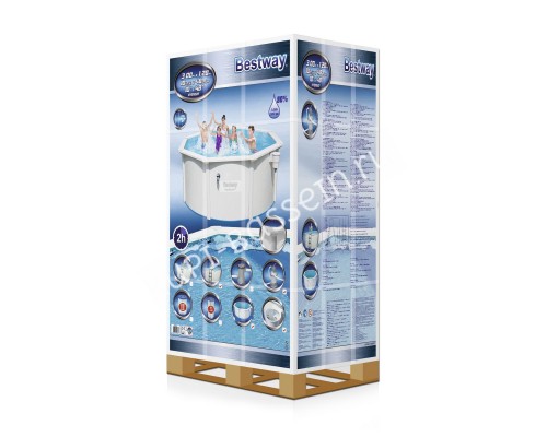 Сборный круглый бассейн Bestway Hydrium 56566 с песочным фильтром Сборный круглый бассейн Bestway Hydrium 56566 с песочным фильтром